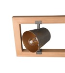 Lampy wiszące na listwie - Trio BELL Wisząca Nowoczesna 4xE14 max 25W Nikiel Antyczny 301900467 - produkt 9