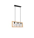 Lampy wiszące na listwie - Trio AGRA Wisząca Nowoczesna 3xE27 max 10W Czarny Mat 313800332 - product 1
