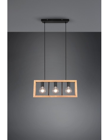 Trio AGRA Wisząca Nowoczesna 3xE27 max 10W Czarny Mat 313800332 - produkt 2
