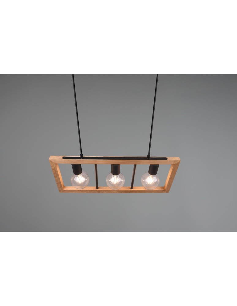 Trio AGRA Wisząca Nowoczesna 3xE27 max 10W Czarny Mat 313800332
