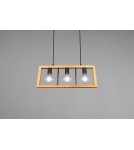 Lampy wiszące na listwie - Trio AGRA Wisząca Nowoczesna 3xE27 max 10W Czarny Mat 313800332 - product 4