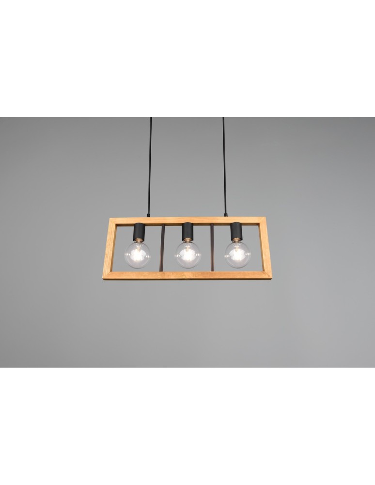 Trio AGRA Wisząca Nowoczesna 3xE27 max 10W Czarny Mat 313800332