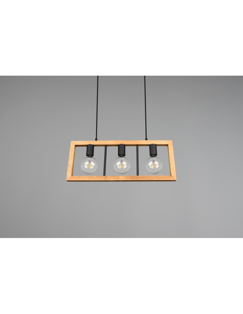 Trio AGRA Wisząca Nowoczesna 3xE27 max 10W Czarny Mat 313800332