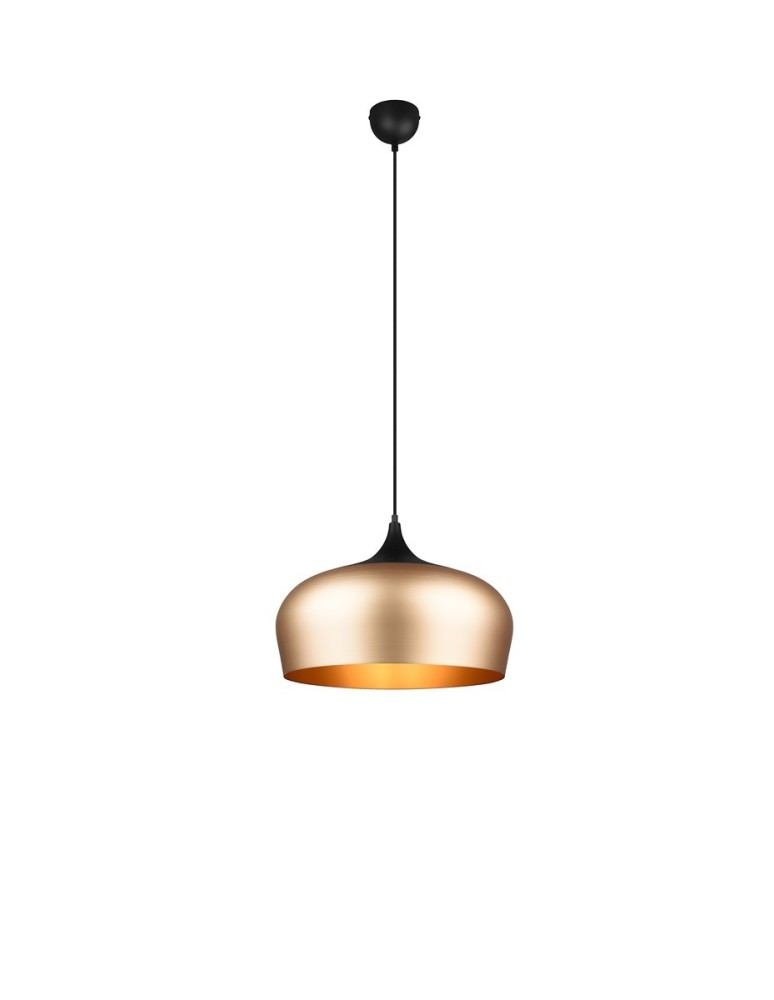Lampy wiszące pojedyncze - Trio CHIRON Wisząca Nowoczesna 1xE27 max 40W Mosiądz Mat 310890108 - produkt kolory-swiatla.pl 1