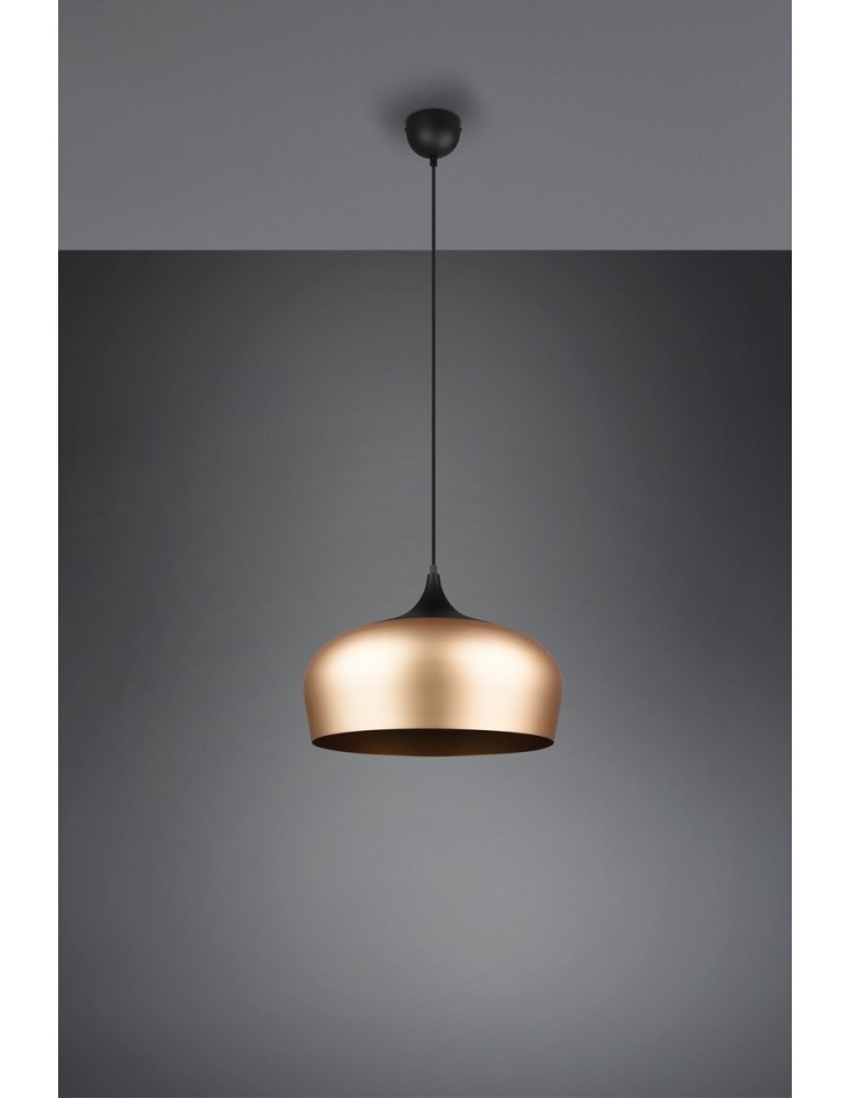 Lampy wiszące pojedyncze - Trio CHIRON Wisząca Nowoczesna 1xE27 max 40W Mosiądz Mat 310890108 - produkt kolory-swiatla.pl 4