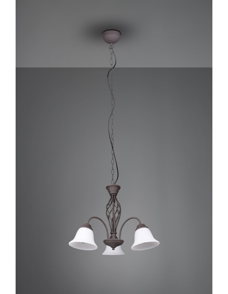Trio RUSTICA Wisząca Klasyczna 3xE14 max 40W Rdzawy 101000324