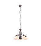 Żyrandole 3 punktowe - Trio RUSTICA Wisząca Klasyczna 5xE14 max 40W Rdzawy 101000524 - product 1