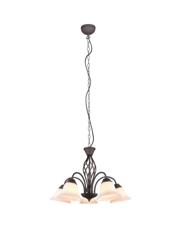 Trio RUSTICA Wisząca Klasyczna 5xE14 max 40W Rdzawy 101000524