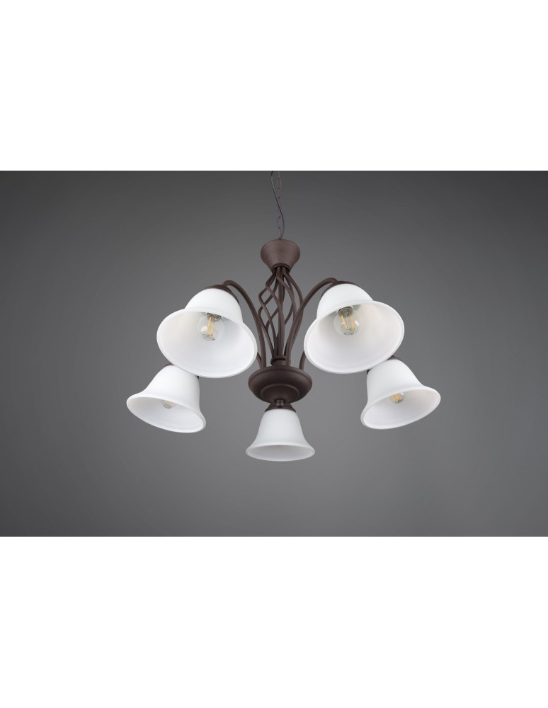 Trio RUSTICA Wisząca Klasyczna 5xE14 max 40W Rdzawy 101000524