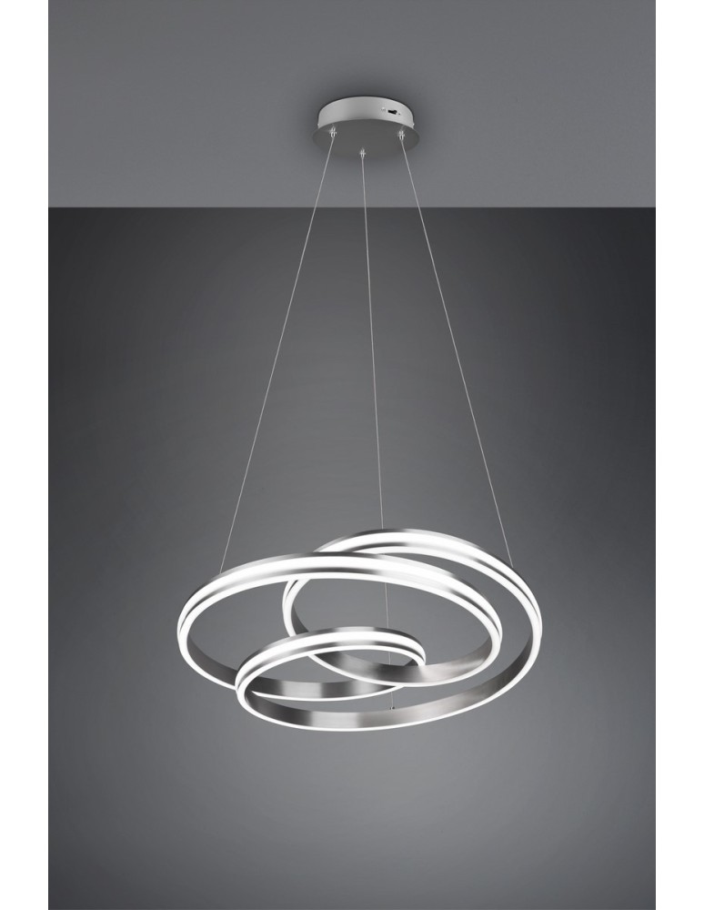 Trio YARA Wisząca Nowoczesna 1xLED max 60W 2300+3000+4000K Nikiel Mat 326210107