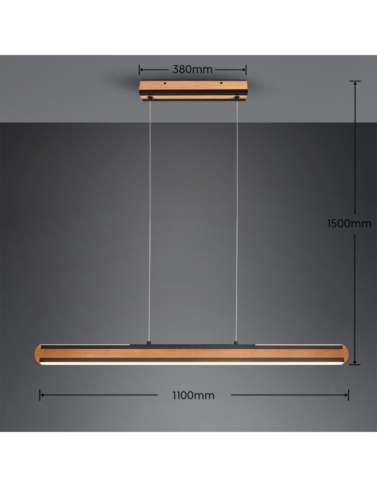 Trio DEACON Wisząca Nowoczesna 1xLED max 42W 2700+4000+6500K Naturalny 326610232