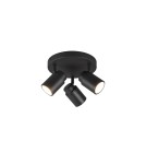 Lampy sufitowe łazienkowe - Trio ANGELO Sufitowa Łazienkowa 3xGU10 max 5W Czarny Mat 880430332 - product 1