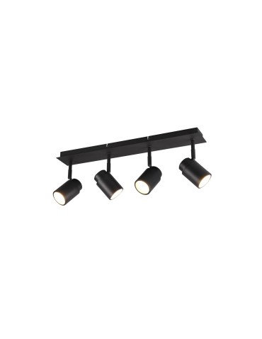 Trio ANGELO Sufitowa Łazienkowa 4xGU10 max 5W Czarny Mat 880400432