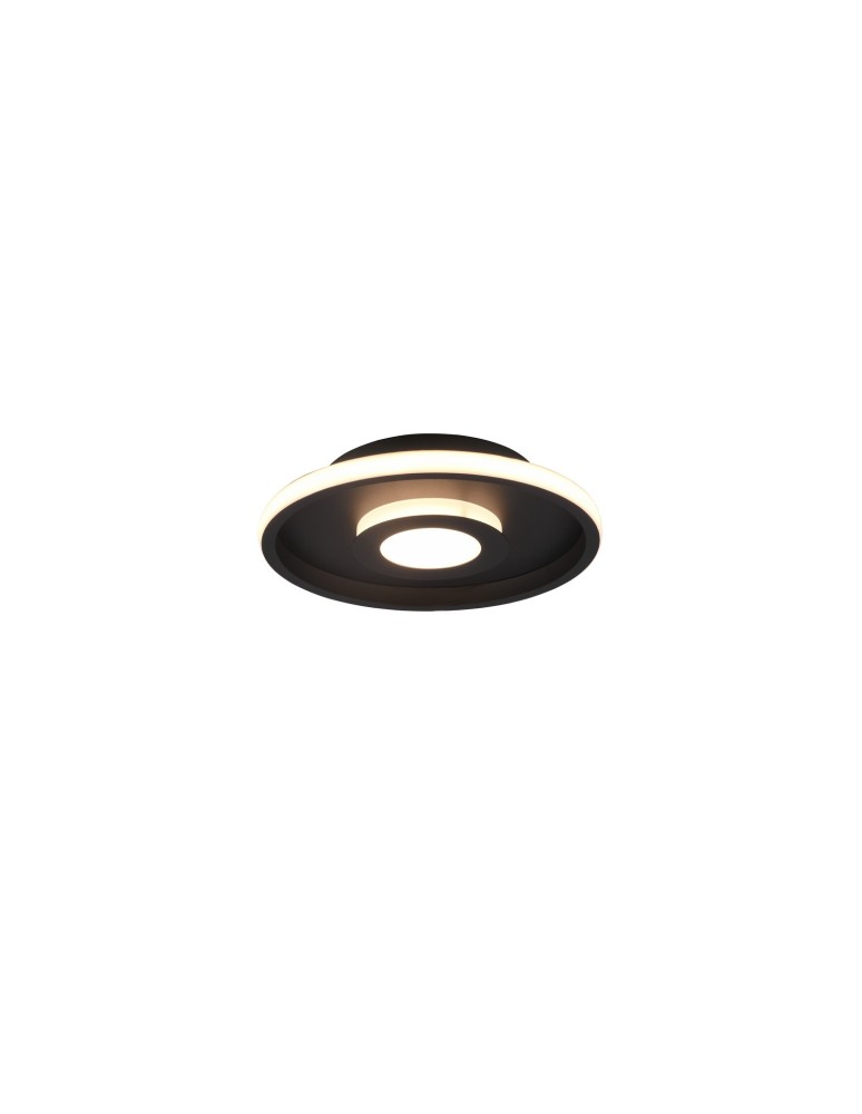 Lampy sufitowe łazienkowe - Trio ASCARI Sufitowa Łazienkowa 1xLED max 28W 3000K Czarny Mat 680810332 - produkt kolory-swiatla.pl 1