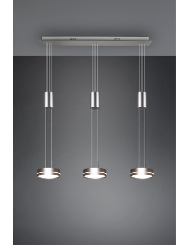 Trio FRANKLIN Wisząca Nowoczesna 3xLED max 9W 3000K Nikiel Mat 326510307 - product 2