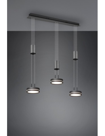 Trio FRANKLIN Wisząca Nowoczesna 3xLED max 9W 3000K Antracyt 326510342 - produkt 2