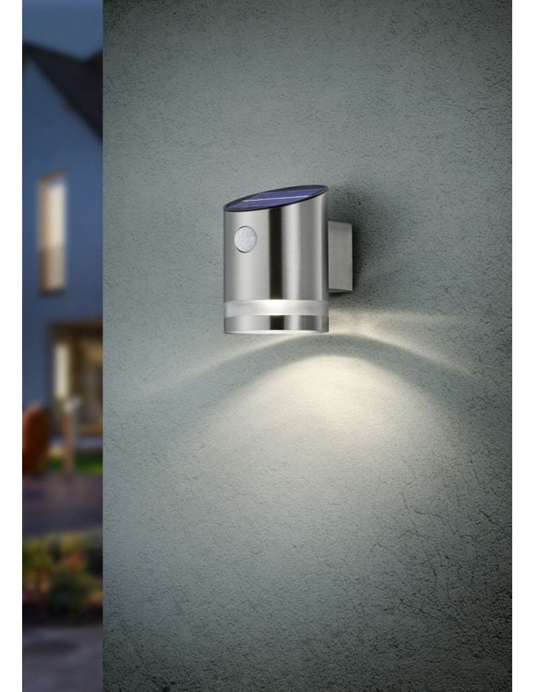 Lampy solarne - RL SALTA SOLAR Czujnik Ruchu Zewnętrzna Ścienna 1xLED max 3W 3000K Nikiel Mat R22231107 - product kolory-swiatla.pl 2