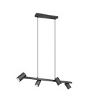 Lampy wiszące nad wyspę - Trio MARLEY Wisząca Nowoczesna 4xGU10 max 35W Czarny Mat 302400432 - produkt 1