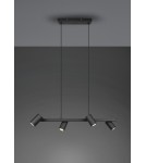 Lampy wiszące nad wyspę - Trio MARLEY Wisząca Nowoczesna 4xGU10 max 35W Czarny Mat 302400432 - produkt 2