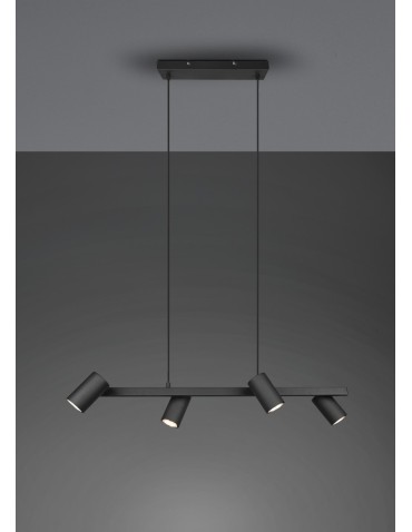 Trio MARLEY Wisząca Nowoczesna 4xGU10 max 35W Czarny Mat 302400432 - produkt 2