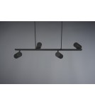 Lampy wiszące nad wyspę - Trio MARLEY Wisząca Nowoczesna 4xGU10 max 35W Czarny Mat 302400432 - produkt 4