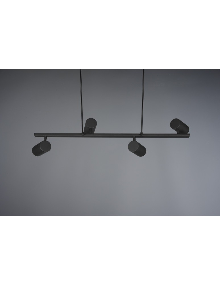 Lampy wiszące nad wyspę - Trio MARLEY Wisząca Nowoczesna 4xGU10 max 35W Czarny Mat 302400432 - produkt kolory-swiatla.pl 4