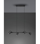 Lampy wiszące nad wyspę - Trio MARLEY Wisząca Nowoczesna 4xGU10 max 35W Czarny Mat 302400432 - produkt 6