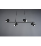 Lampy wiszące nad wyspę - Trio MARLEY Wisząca Nowoczesna 4xGU10 max 35W Czarny Mat 302400432 - produkt 7
