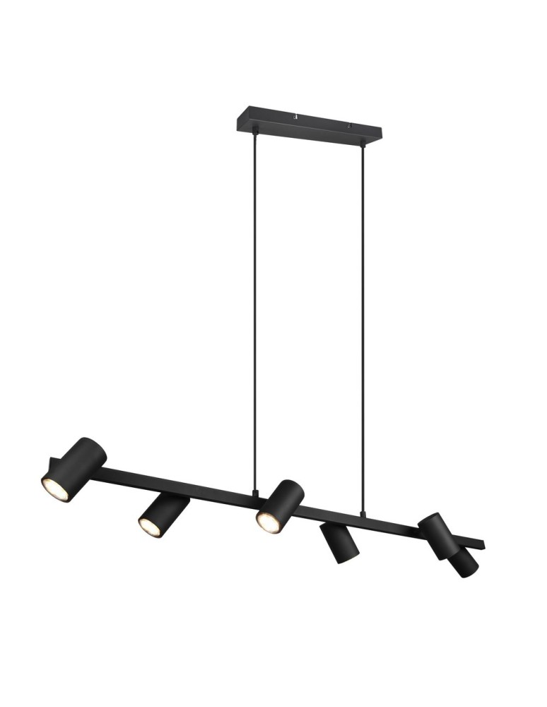 Lampy wiszące nad wyspę - Trio MARLEY Wisząca Nowoczesna 6xGU10 max 35W Czarny Mat 302400632 - produkt kolory-swiatla.pl 1