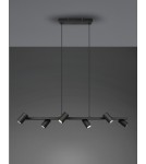 Lampy wiszące nad wyspę - Trio MARLEY Wisząca Nowoczesna 6xGU10 max 35W Czarny Mat 302400632 - product 2