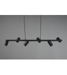 Lampy wiszące nad wyspę - Trio MARLEY Wisząca Nowoczesna 6xGU10 max 35W Czarny Mat 302400632 - product 4