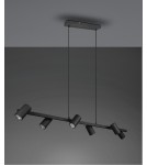 Lampy wiszące nad wyspę - Trio MARLEY Wisząca Nowoczesna 6xGU10 max 35W Czarny Mat 302400632 - product 5