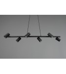 Lampy wiszące nad wyspę - Trio MARLEY Wisząca Nowoczesna 6xGU10 max 35W Czarny Mat 302400632 - product 7