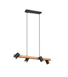 Lampy wiszące nad wyspę - Trio MARLEY Wisząca Nowoczesna 4xGU10 max 35W Czarny Mat 312490432 - produkt 1