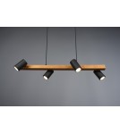 Lampy wiszące nad wyspę - Trio MARLEY Wisząca Nowoczesna 4xGU10 max 35W Czarny Mat 312490432 - produkt 3