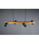 Lampy wiszące nad wyspę - Trio MARLEY Wisząca Nowoczesna 4xGU10 max 35W Czarny Mat 312490432 - produkt 4