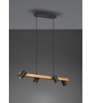 Lampy wiszące nad wyspę - Trio MARLEY Wisząca Nowoczesna 4xGU10 max 35W Czarny Mat 312490432 - produkt 5