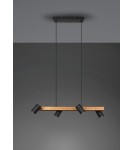 Lampy wiszące nad wyspę - Trio MARLEY Wisząca Nowoczesna 4xGU10 max 35W Czarny Mat 312490432 - produkt 6