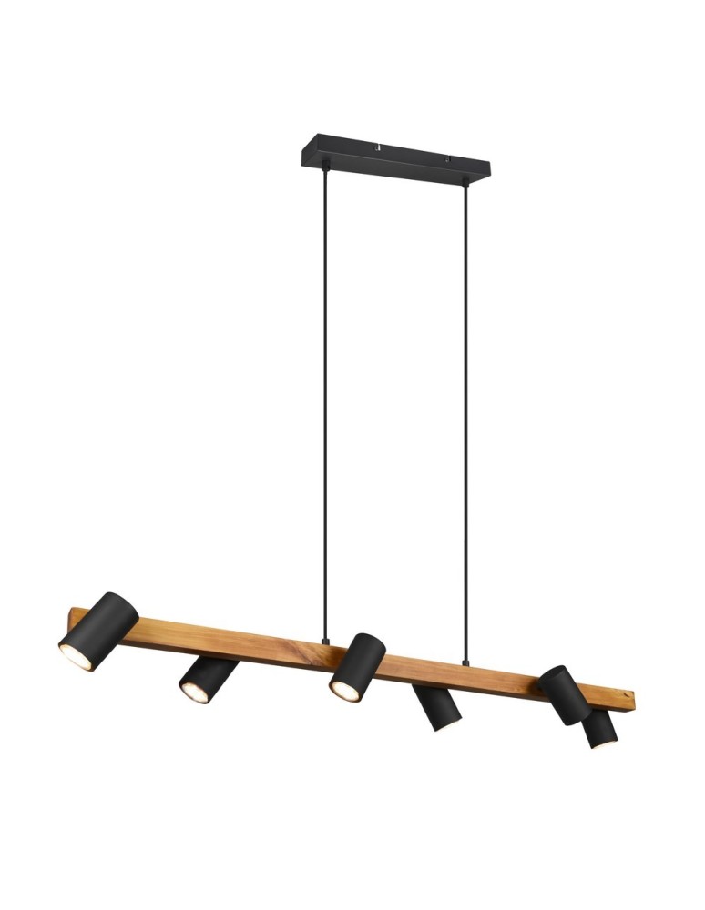 Lampy wiszące nad wyspę - Trio MARLEY Wisząca Nowoczesna 6xGU10 max 35W Czarny Mat 312490632 - produkt kolory-swiatla.pl 1
