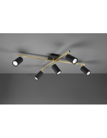 Trio MARLEY Reflektor Sufitowy 5xGU10 max 35W Czarny, Złoty 612400580 - produkt 2
