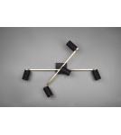 Lampy sufitowe reflektory - Trio MARLEY Reflektor Sufitowy 5xGU10 max 35W Czarny, Złoty 612400580 - product 3