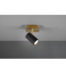 Reflektory ścienne - Trio MARLEY Reflektor Ścienny 1xGU10 max 25W Czarny, Złoty 802400180 - product 2