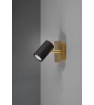 Reflektory ścienne - Trio MARLEY Reflektor Ścienny 1xGU10 max 25W Czarny, Złoty 802400180 - product 3