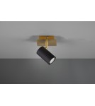 Reflektory ścienne - Trio MARLEY Reflektor Ścienny 1xGU10 max 25W Czarny, Złoty 802400180 - product 4