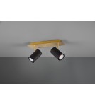 Lampy sufitowe reflektory - Trio MARLEY Reflektor Ścienny 2xGU10 max 35W Czarny, Złoty 802400280 - product 2