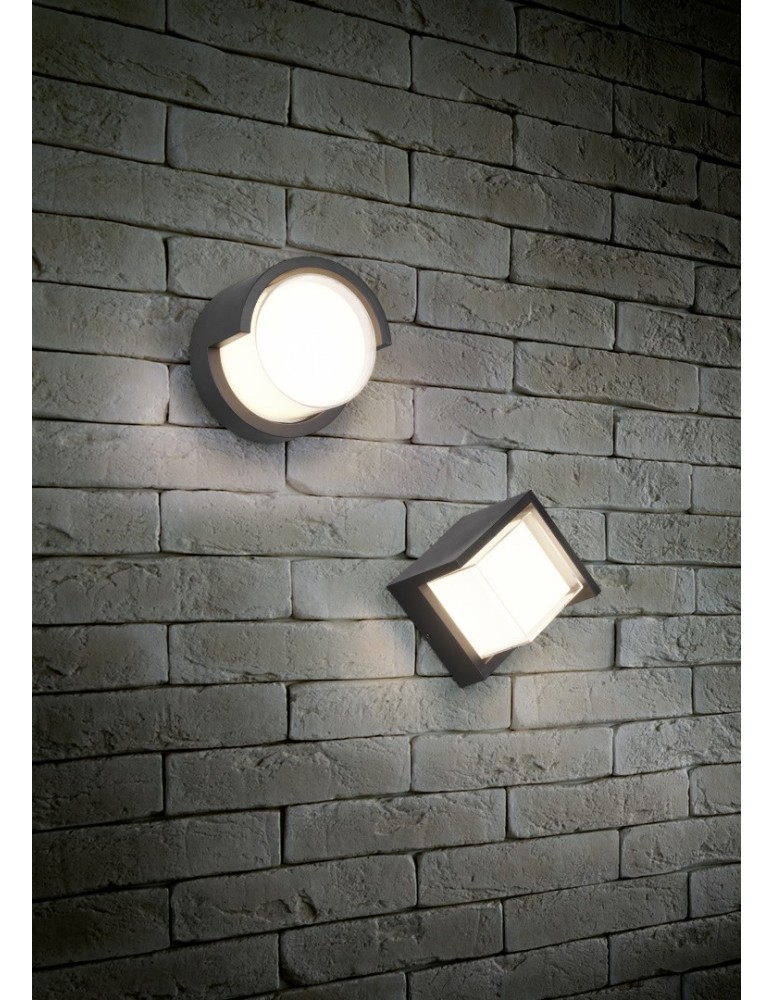 RL PUNO Zewnętrzna Ścienna 1xLED max 8W 3000K Czarny Mat R27026132