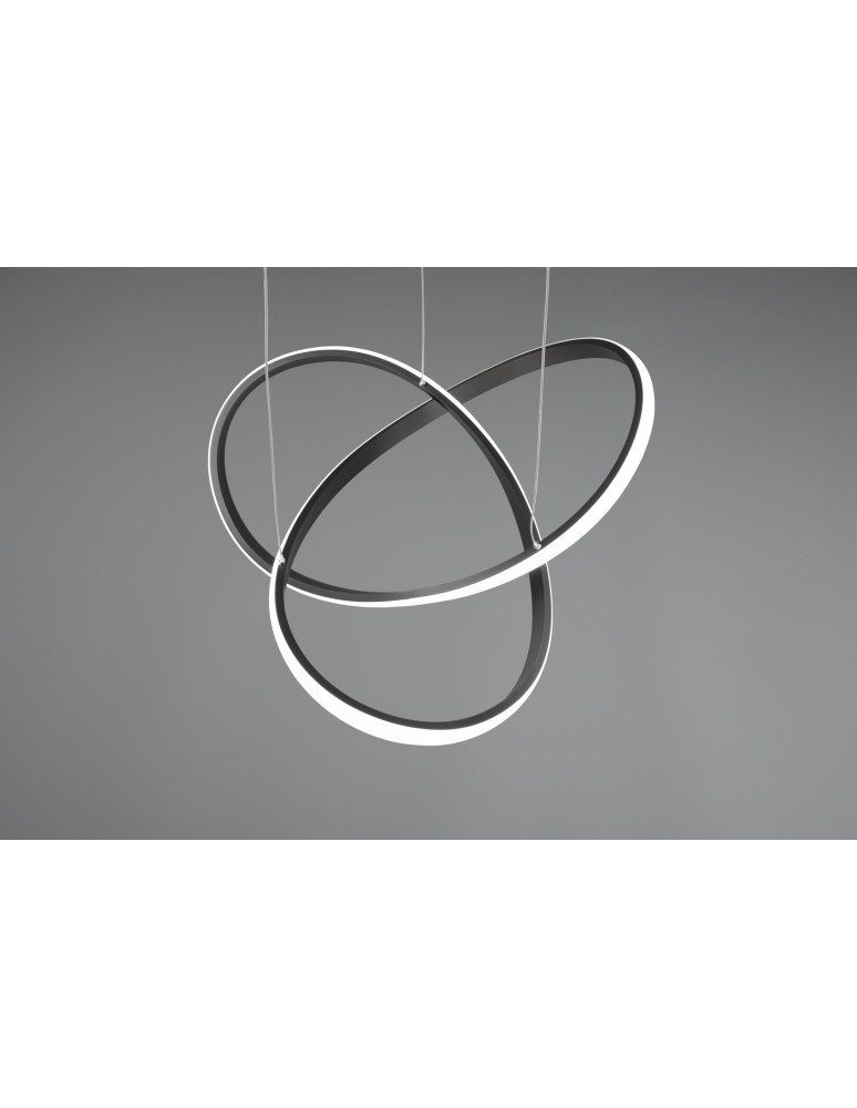 Lampy wiszące - RL COURSE Wisząca Nowoczesna 1xLED max 27W 4000K Czarny Mat R32051432 - produkt kolory-swiatla.pl 2