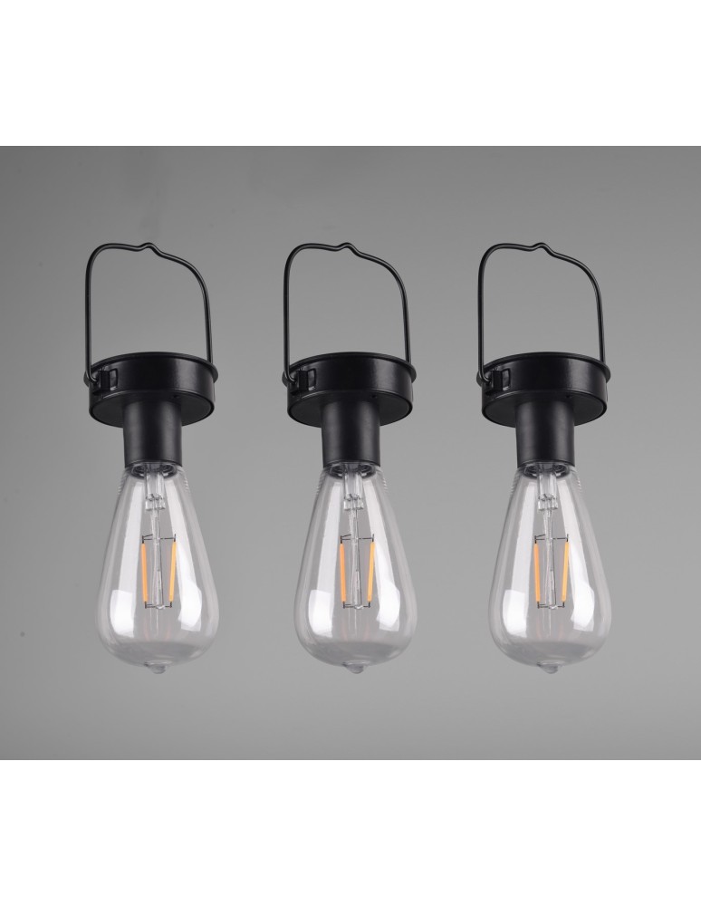 RL CAMPUS Zewnętrzna Przenośna 3xLED max 1W Czarny Mat R35146132