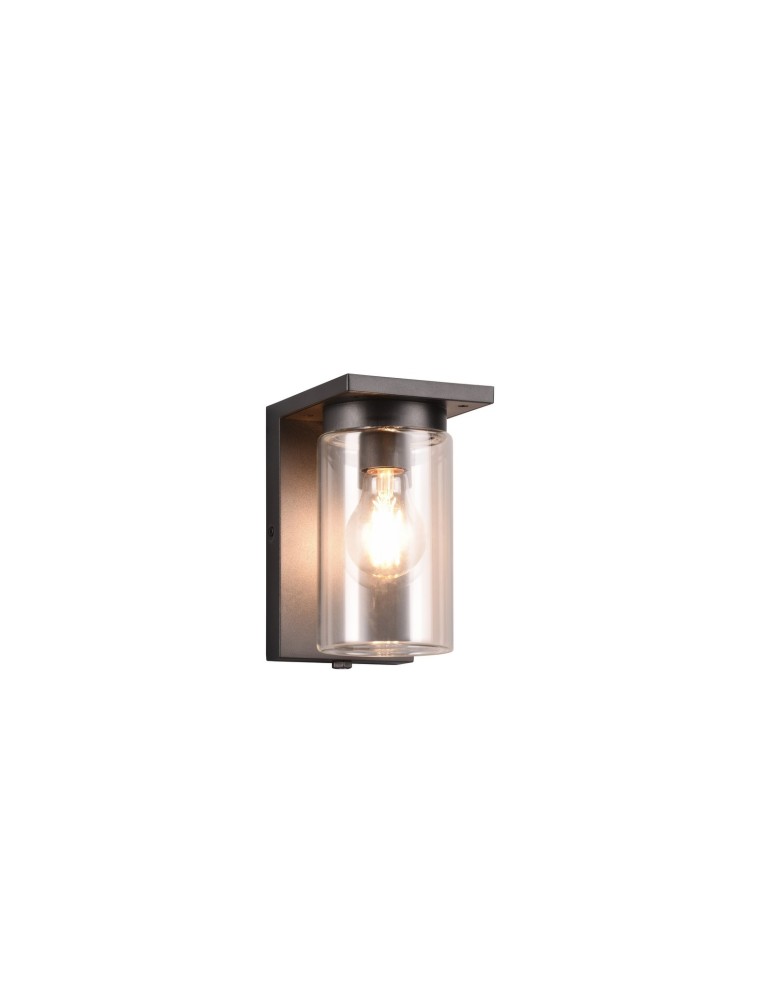 Lampy zewnętrzne z czujnikiem zmierzchu - Trio ARDILA Czujnik Zmierzchu Zewnętrzna Ścienna 1xE27 max 40W Czarny Mat 211660132 - produkt kolory-swiatla.pl 1