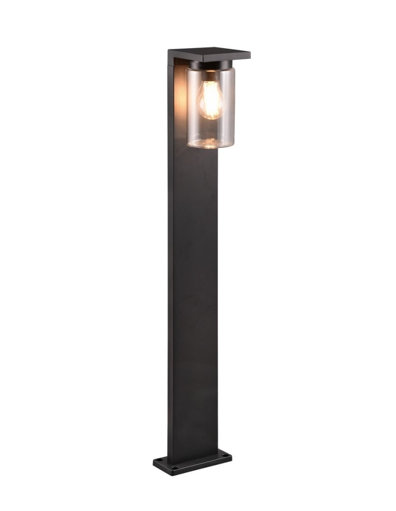 Lampy zewnętrzne z czujnikiem ruchu - Trio ARDILA Czujnik Zmierzchu Zewnętrzna Stojąca 1xE27 max 40W Czarny Mat 411660132 - produkt kolory-swiatla.pl 1